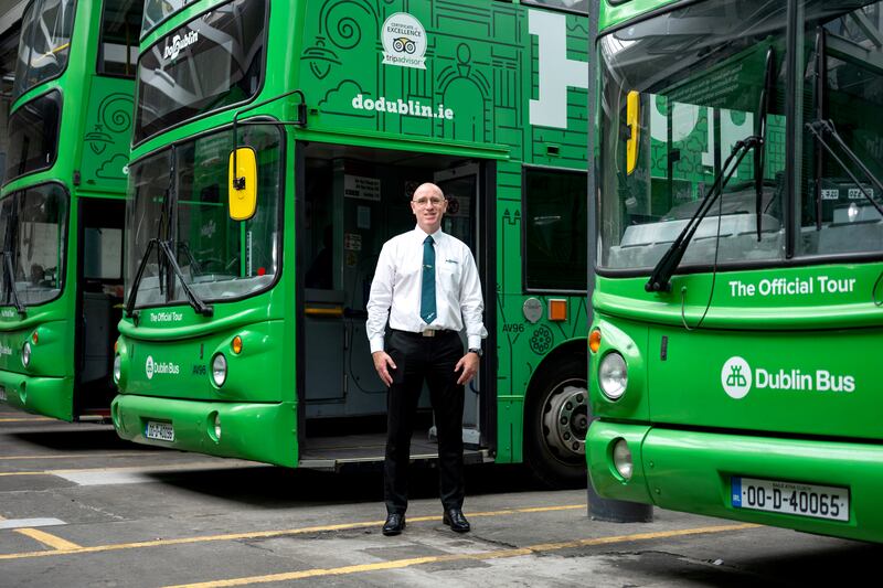 Declan Murphy, commercial executive in charge of operations at tour company DoDublin, a commercial division of Dublin Bus, at its Broadstone, D7 depot