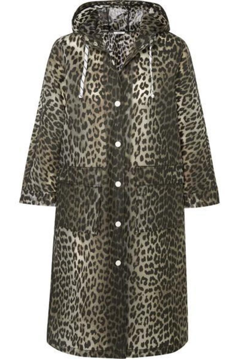 Leopard-print raincoat by Ganni, €269