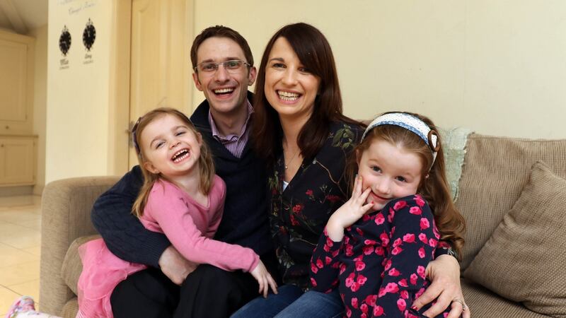 From left,   Amy,  Barry,  Rebecca and Mia Horgan. Photograph: Nick Bradshaw