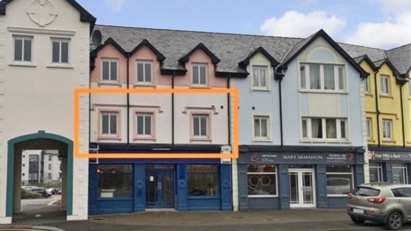 BidX1 are guiding €95,000 for a two-bedroom unit at the Riverview Apartment scheme in Carrick-on-Shannon.