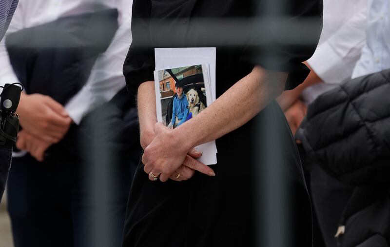 The funeral of former St Michael’s College student Andrew O’Donnell took place at the Church of the Sacred Heart, Donnybrook, Dublin. Photograph: Alan Betson/The Irish Times

