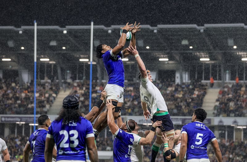 The importance of lineouts was underlined during Ireland's clash with Samoa on Saturday. Photograph: Dan Sheridan/Inpho