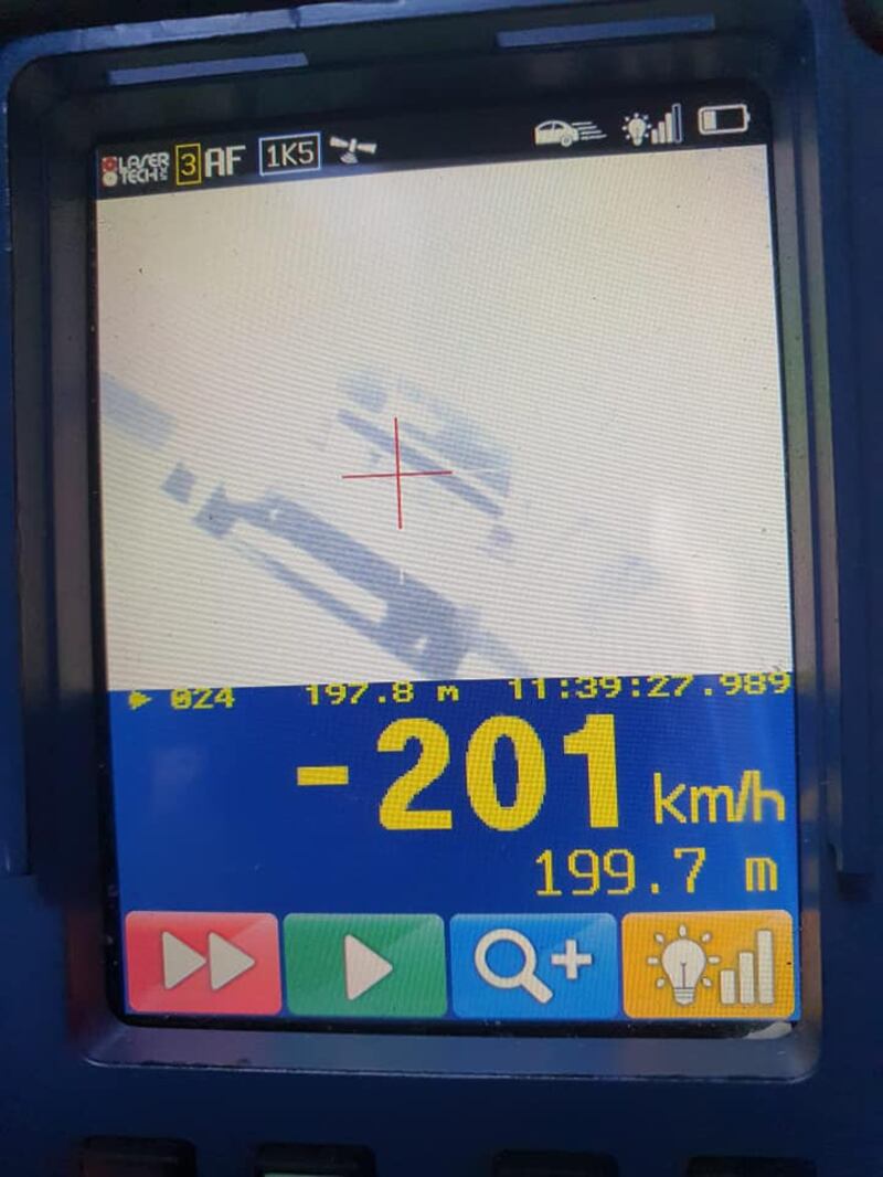 Gardaí detected the speeding driver during a  pre-planned  operation.