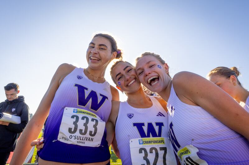 The University of Washington competes in the Pac12 Conference Cross Country Championships in October 2023. Photograph: Scott Eklund/Red Box Pictures