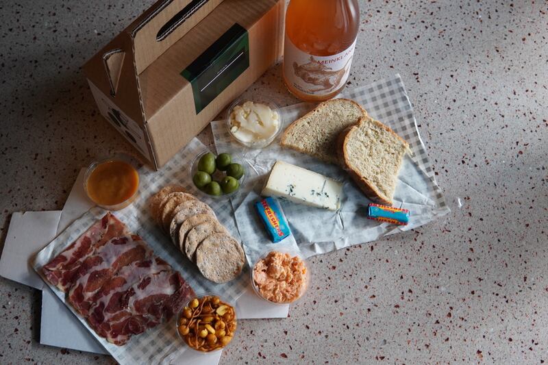 The €20 indoor picnic at Frank’s wine bar in Camden Street.