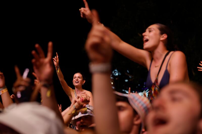Fans of The Script in the main arena on Sunday night. Photograph: Alan Betson