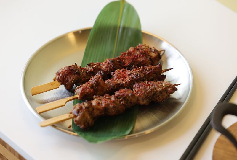 Hawker's Xinjiang lamb skewers