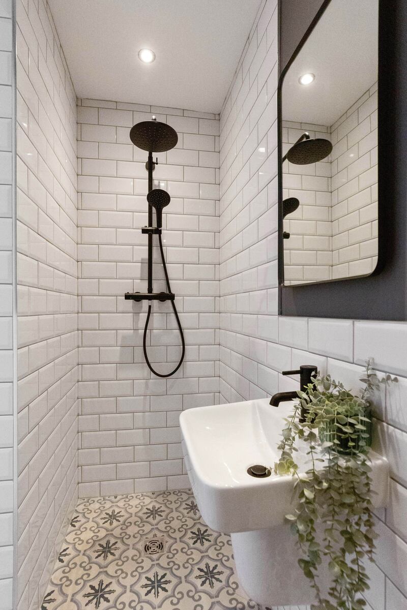 A tiled bathroom, one of four bathrooms in the property.