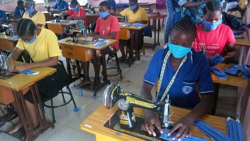 Children and young people taking part in training programmes run by the order in Tanzania