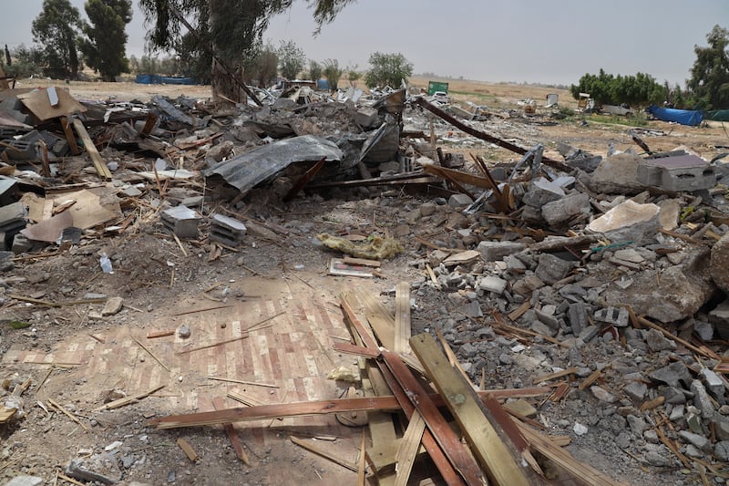 Wadi al-Khalil was razed in May 2024 in the presence of hundreds of Israeli security personnel on the pretext of expanding the highway that runs by the Bedouin community. Photograph: Hannah McCarthy