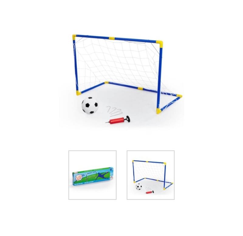 Mini goals and football