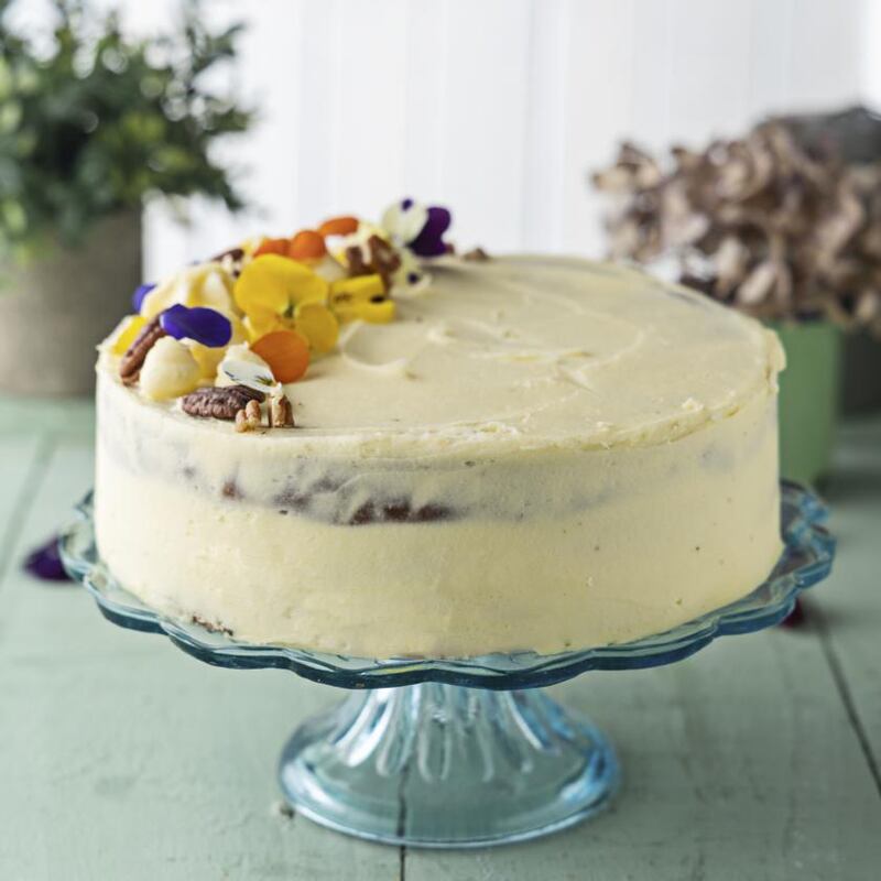 This recipe makes a substantial three-sponge layered cake. Photograph: Harry Weir Photography