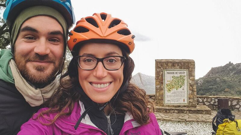 Jay Austin and Lauren Geoghegan in Spain. Photograph: Simplycycling.org via The New York Times