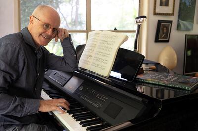 Composer Matt Ottley at the keyboard