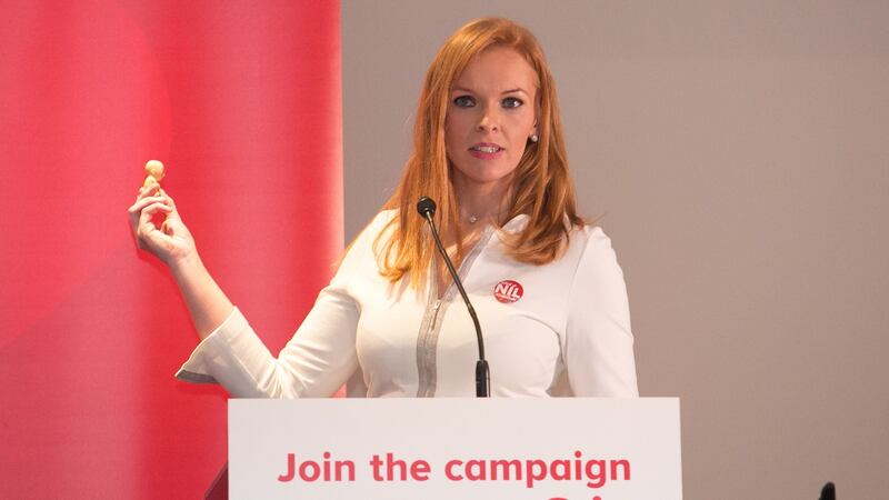 Dr Eimear Thornton holds a baby doll during the official Save the 8th vote no campaign launch: it’s entirely understandable that people have ethical or religious objections to abortion.	  Photograph: Gareth Chaney Collins