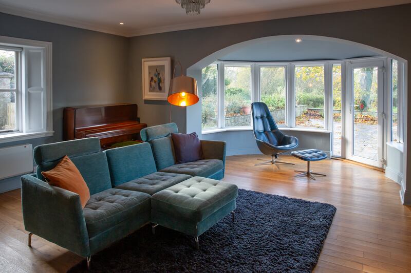 The livingroom is on the ground floor of the property