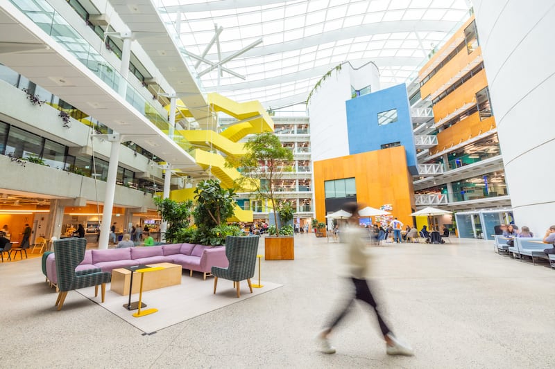 Meta Ireland's new office in Ballsbridge, Dublin. Photograph: Naoise Culhane