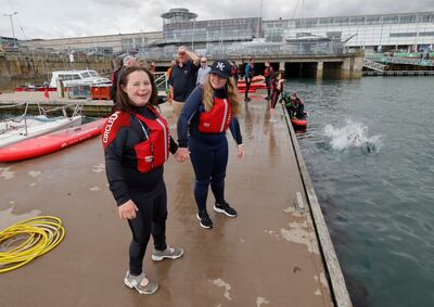 Dawn Foley of Active Connections Camps with Samia, enjoying one of the camps. Photograph: Alan Betson