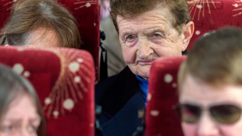 Mary Kennefick: on her way to get her pension in Lismore and on to Dungarvan for tea and shopping. Photograph: Michael Mac Sweeney/Provision