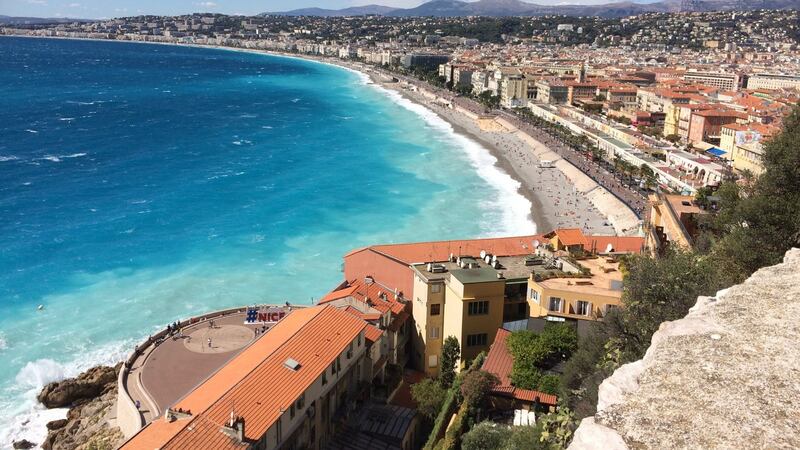 The bay of Nice and the Promenade des Anglais