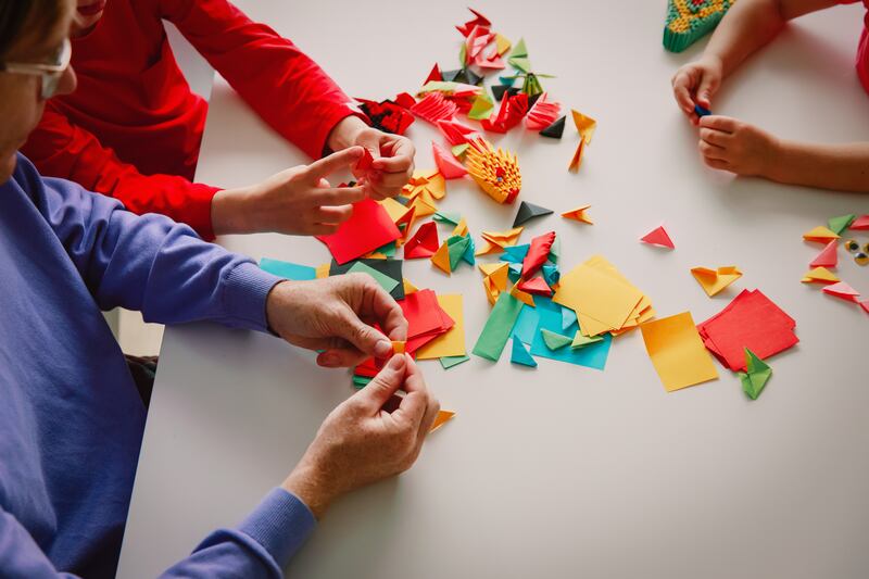Maths teacher Horst Punzet says origami helps with geometry, visualisation and problem-solving. Photograph: iStock