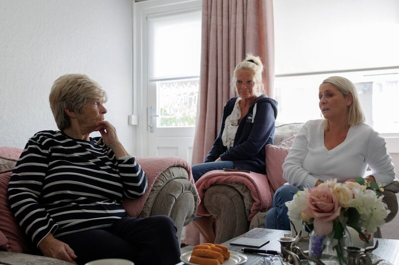 Patricia Barber (left) and her two daughters, Caroline and Nathalie. Photograph: Dan Dennison