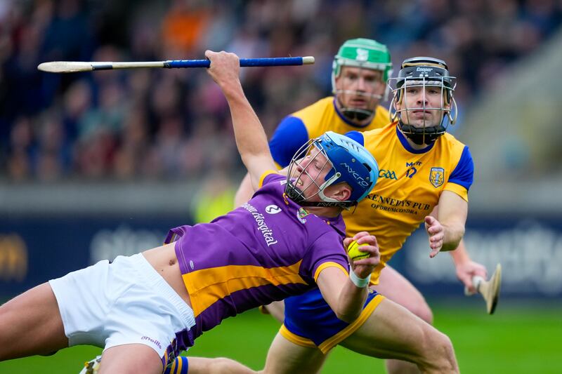 Brian Sheehy of Kilmacud Crokes is fouled. Photograph: James Lawlor/Inpho
