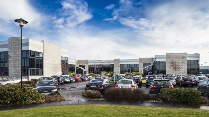 One of the two blocks at Woodford Business Park in Santry, Dublin 17 for which the freehold interest is up for sale