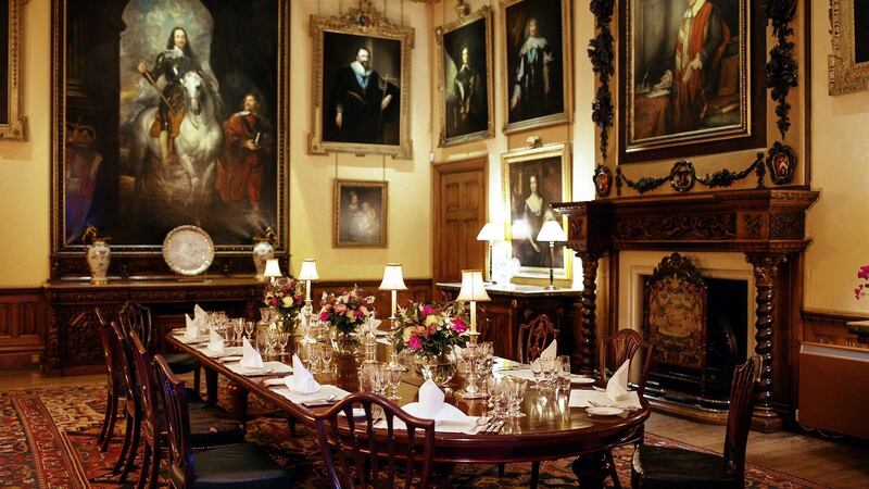 Downtown Abbey on Airbnb: the dining room at Highclere Castle, in Hampshire, in southern England