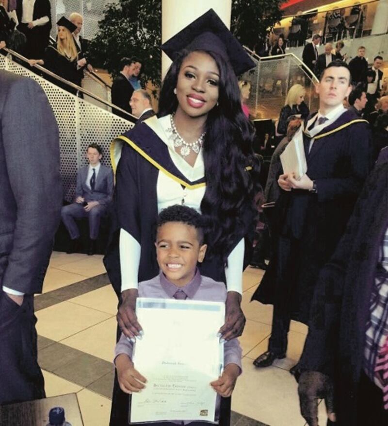 Deborah Somorin with her son, Liam