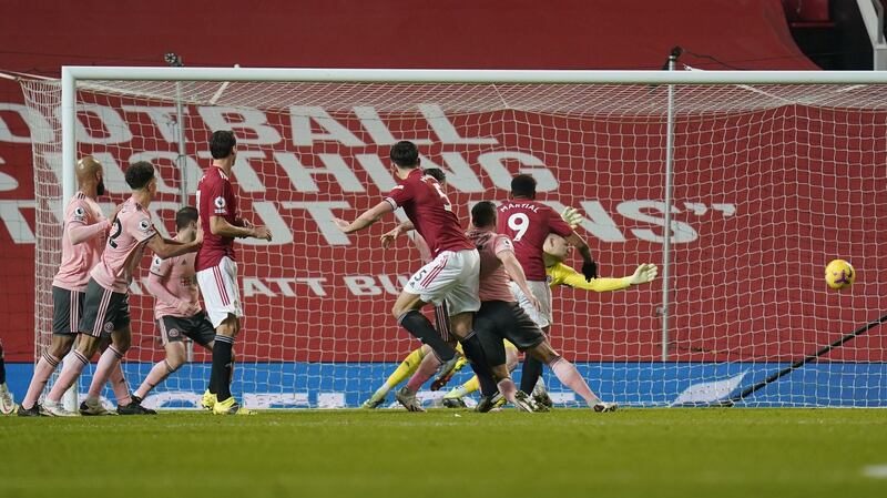 Harry Maguire had headed home a United equaliser. Photo: Tim Keeton/EPA