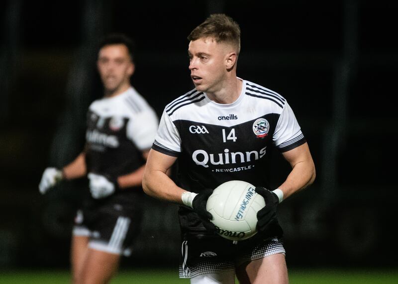Kilcoo's Jerome Johnston in action vs Enniskillen Gaels. Photograph:  Evan Logan/Inpho   