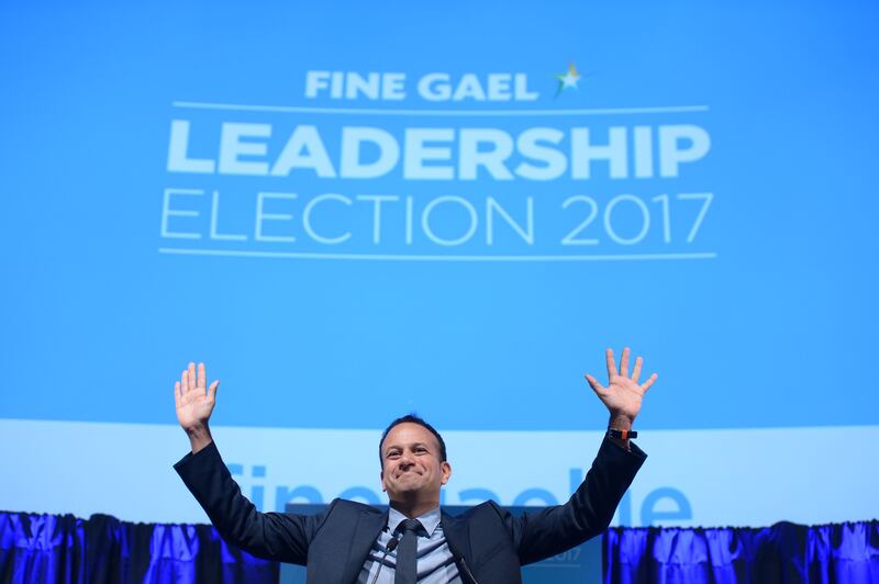 Leo Varadkar immediately after he was elected leader of Fine Gael. 
Photograph: Alan Betson