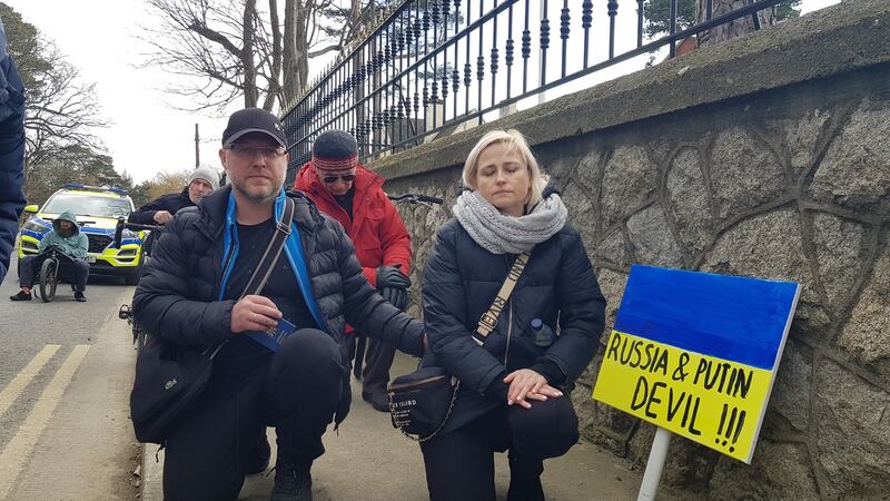 Evgeni Berg from Ivano-Frankivsk in western Ukraine and his wife Nataliia Berg from Kyiv