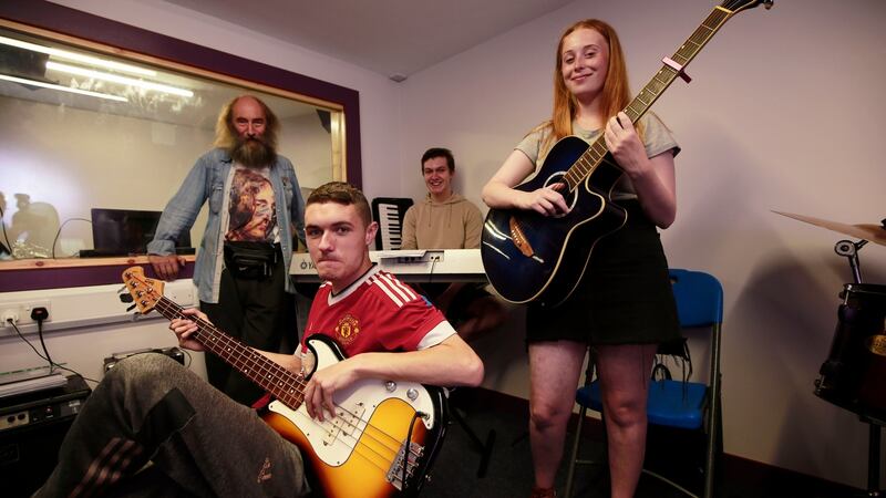 From left,  John White, Aaron Connolly, Conor McDonnell and Tamzin Brogan. Photograph: Nick Bradshaw for the Irish Times