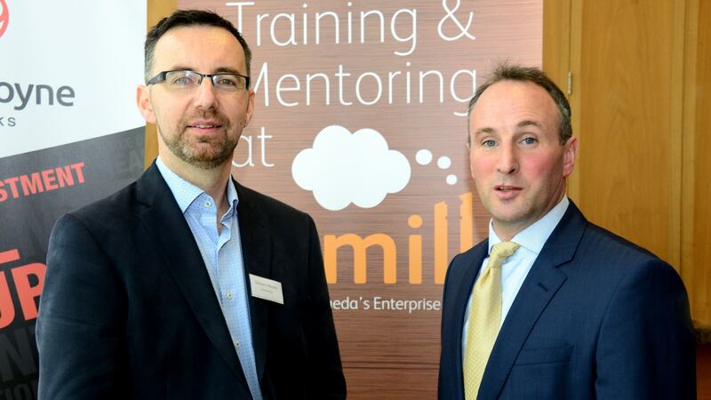 The Mill’s chairman Graham O’Rourke with Breanndán Casey, business development manager. The Mill offers a variety of supports for start-ups including mentoring, a female entrepreneurship programme  and training on a broad range of topics.
