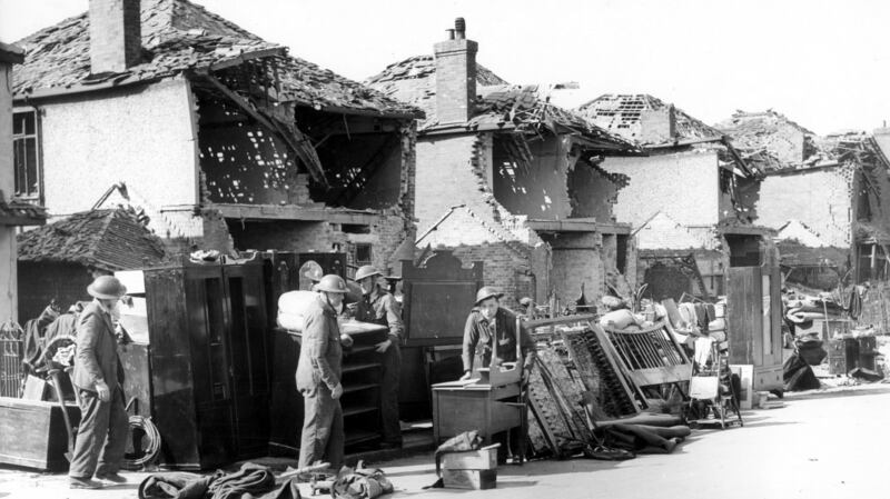 De Valera’s decision  to accede to a Stormont request for assistance by sending up fire crews could have contributed to the German decision to bomb the North Strand in Dublin. Photograph: Belfast Telegraph