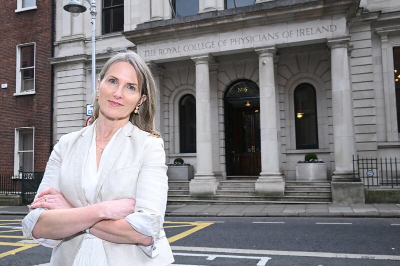 Dr Cathy Allen taken at the Royal College of Physicians of Ireland for Arlene Harris piece