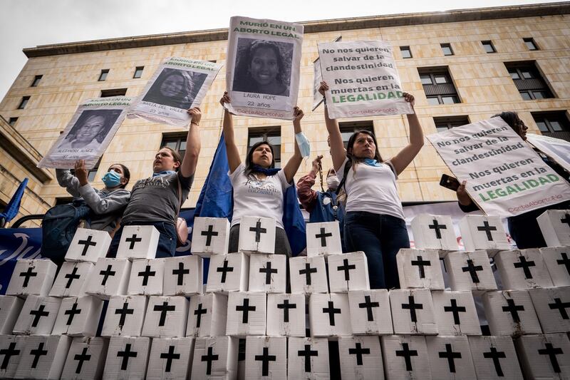 Abortion still has plenty of opponents in Colombia. Photograph: Nathalia Angarita/The New York Times