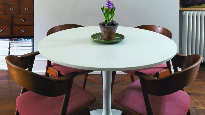 Vintage furniture works great in a modern home. Photograph courtesy of Cathy Pyle. Homeowner: Lisa Mehydene, founder of @edit58