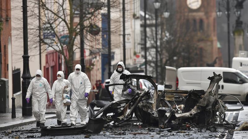 The bomb in Derry at the weekend has been cited as a foretaste of what could happen if there is a restoration of a hard border due to Brexit but politicians of all stripes need to be careful about suggesting that violence will become inevitable if the United Kingdom crashes out of the European Union without a deal. Photograph: Charles McQuillan/Getty Images