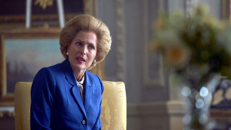 Gillian Anderson as Thatcher in The Crown