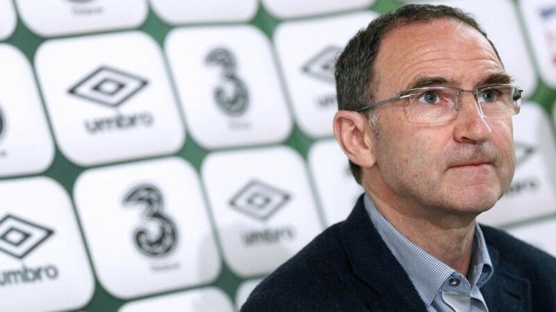 Republic of Ireland manager Martin O’Neill speaking during today’s final summer squad announcement in Waterford.  Photograph: Donall Farmer / Inpho