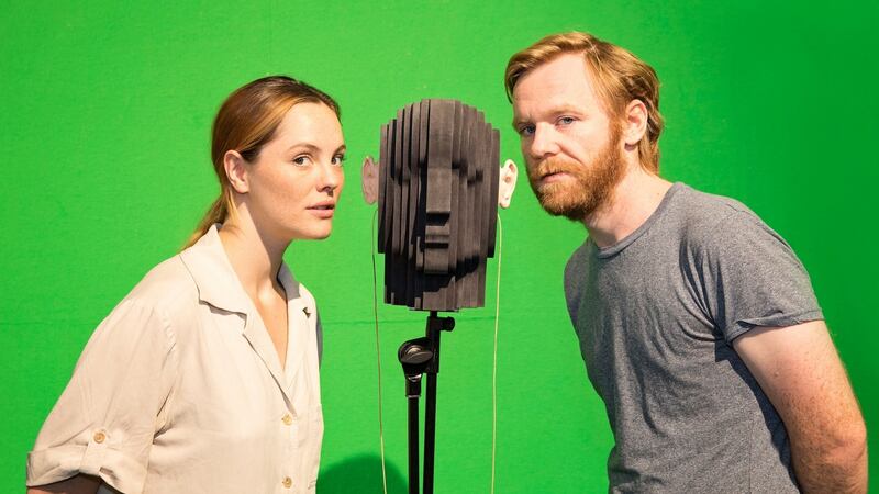 Beckett’s Room: Barbara Probst and Brian Gleeson voices can be heard by the audience through headphones