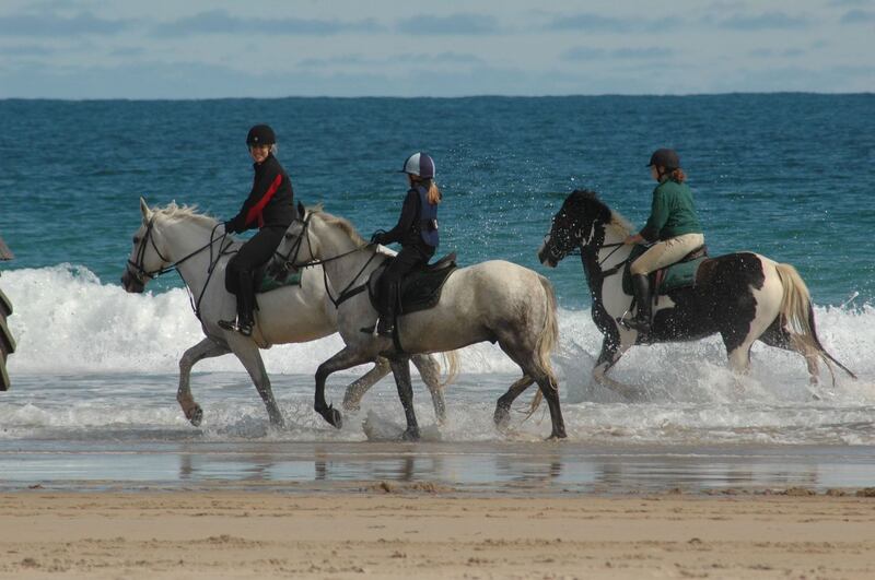 Horse riding on the beach at Dunfanaghy, Co Donegal