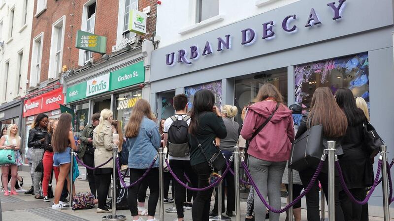 The opening of Ireland s first standalone Urban Decay boutique at Grafton Street, Dublin. Photograph: Brian McEvoy