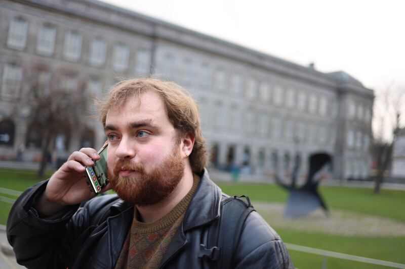 Cathal Eustace: 'I want to spend the least amount of time typing on my phone and scrolling through things as possible ever since Covid.' Photograph: Dara Mac Dónaill








