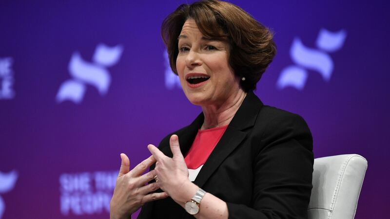 Amy Klobuchar:  Gained national attention in 2018 when she sparred with Brett Kavanaugh during Senate hearings for his supreme court nomination. Photograph: Loren Elliott/Reuters