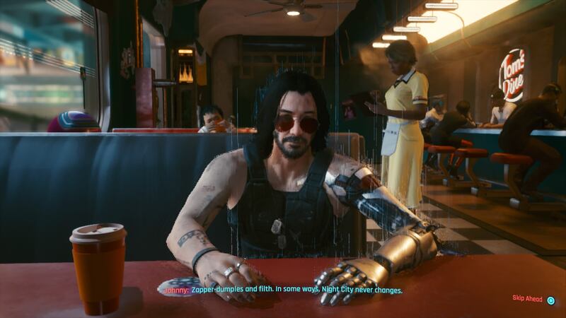 Keenu Reeves features in the game as Johnny Silverhands