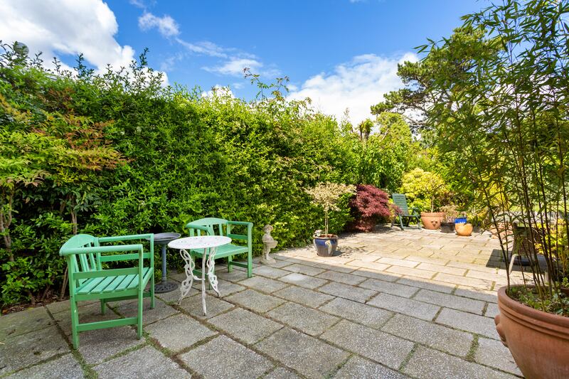 A patio lies off the dining room